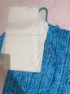 Blue Bandhani Print Kurta