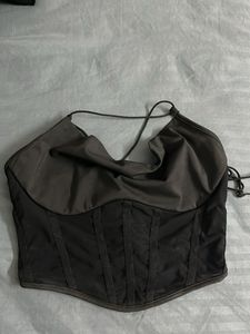 Stylish Black Halter Neck Crop Top