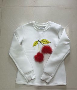 White Cherry Print Sweatshirt