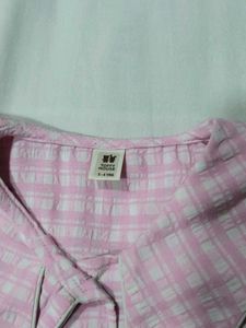 Pink Plaid shorts dress