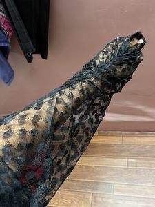 Chic Black Dress with Lace Sleeves