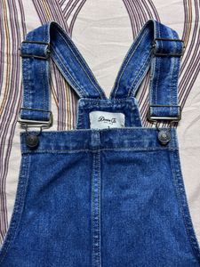 Cute Korean Denim Pinafore Dress