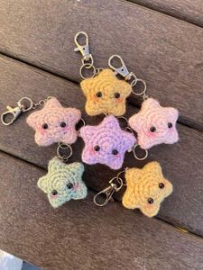 Cute Crochet Star Keychain