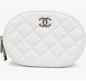 Chic Quilted Oval Crossbody Bag