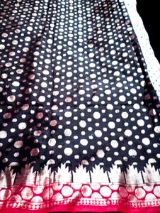 Elegant Black &amp; Red Banarasi Silk Saree