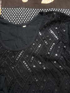 Elegant Black Sequined Kurta