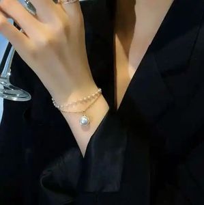 Elegant Pearl Charm Bracelet