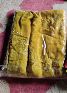 Embroidered Yellow Saree BRAND NEW