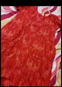 💐 combo 💐Embroidered Red Kurta Set