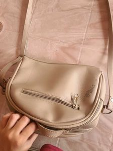 Stylish Beige Crossbody Bag
