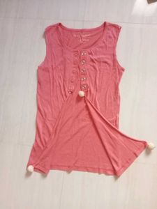 Stylish Coral Tunic with jeans