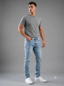 Light Wash Slim Fit Jeans