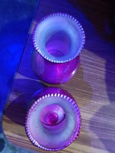 Decorative Purple  Glass Vases (Set of 2)