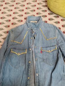 Levi's Denim Shirt with Rhinestone Embellishments