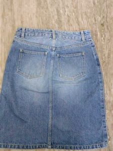 Thrifted Denim Skirt