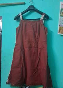 Comfortable Striped Kurti with Lace Trim