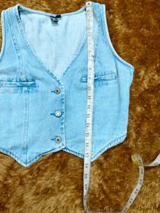 Windsor Light Wash Denim Vest