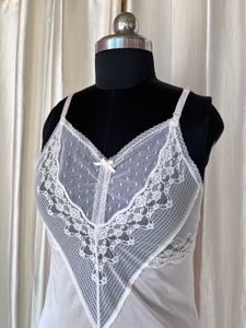 Vintage Lace Trim Slip Dress