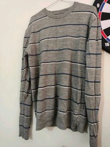 imported Striped Knit Sweater