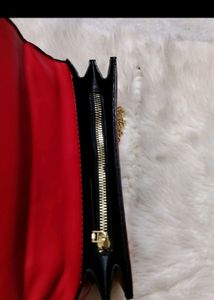 Red Croc Embossed Chain Bag