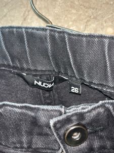 Washed Grey Black Cargo Pants