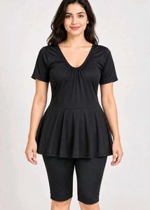 Elegant Black Swimsuit Dress