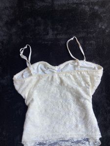 White Lace Camisole Top