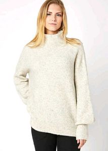 Light Blue Mock Neck Sweater