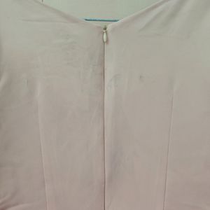 Cream And Maroon Bodycon Korean Dress