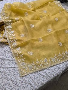 Elegant Yellow Saree with Blouse 💛✨️