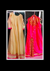 Long Gown With Heavy Embroidery For Kids Girls