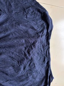 Navy Blue Polka Dot Top