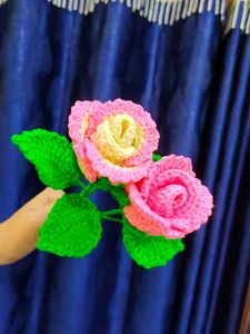 Crochet Rose Flowers - Handmade set