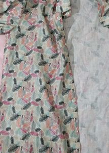 Leaf Print Casual Shirt