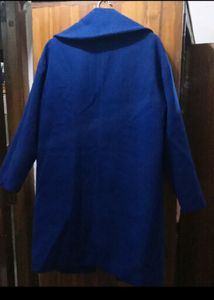 Royal Blue Wool Blend Coat