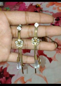 Elegant Dangle Earrings with Crystal Drop
