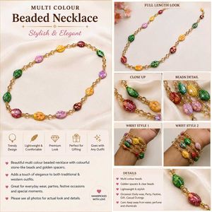 Multi Color Beaded Necklace