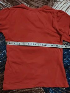 Cute Red Graphic Print Top