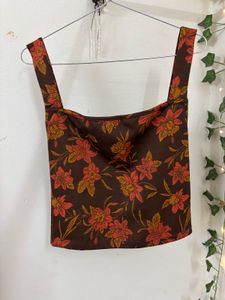 Floral Print Sheer Tank Top