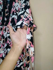 Chic Abstract Print Top style short Kurti