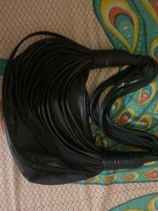 Unique Black Fringed Shoulder Bag