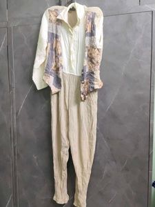 Unique Vintage Jumpsuit with Patchwork Detail
