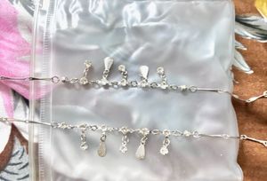 Delicate Silver-Tone Anklets