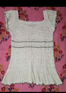 Y2K Crochet Baby doll top