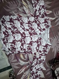 Maroon Floral Kurta