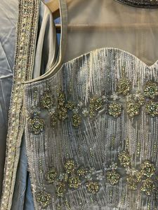 SALE PRICE!! Designer Label- Pure Silk Lehenga Ski
