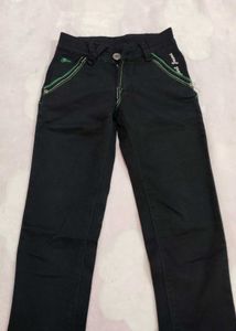 Black Jeans with Green Stitching