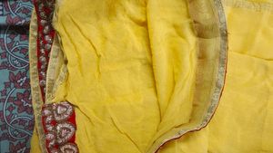 Yellow Saree with Embellished Borde