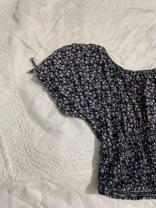 Floral Smocked Crop Top