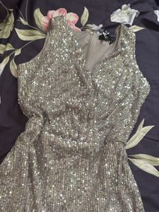 Sparkling Silver Sequin Dress